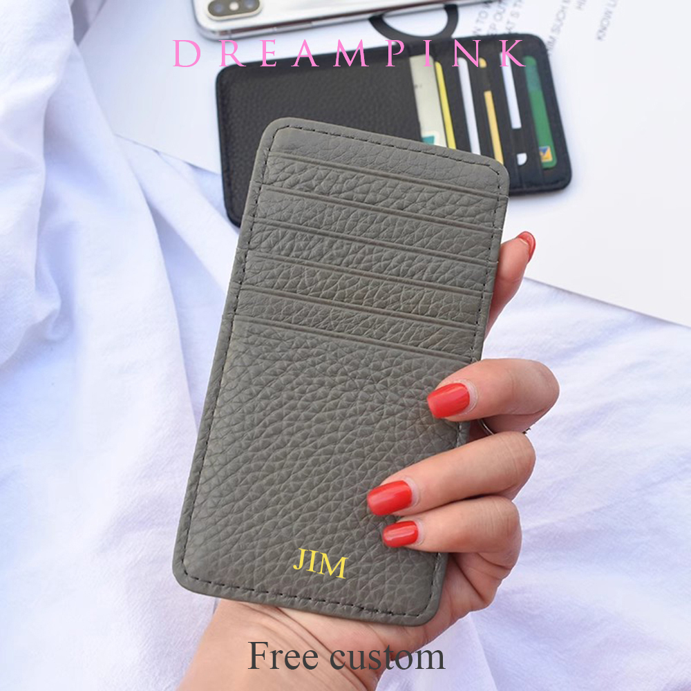 Card Top Loader - Luxury Custom Name Initials Cowhide Card