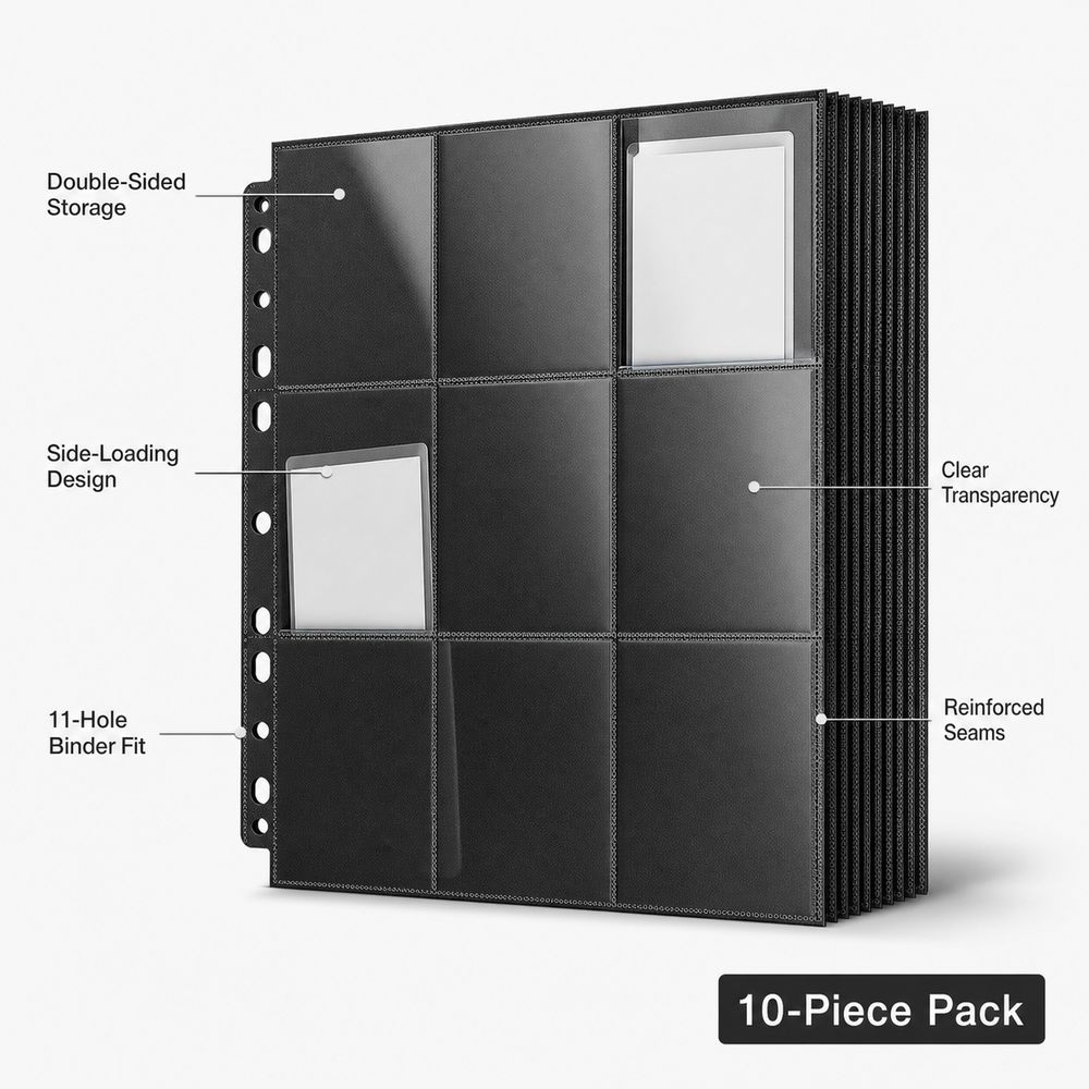 10Pcs 9-Pocket A4 Trading Card - Trading Card Binder recension och pris