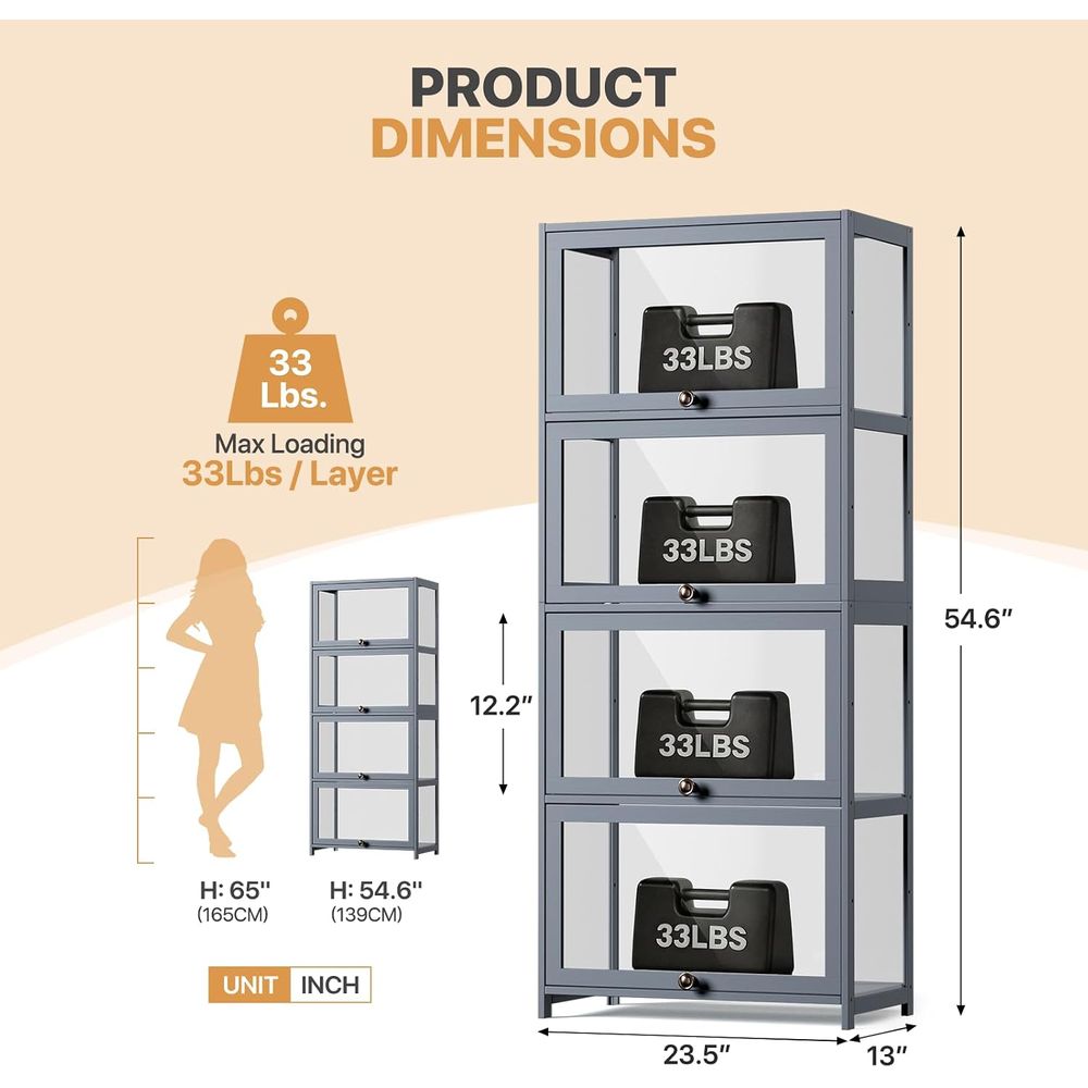 4-Tier Acrylic Display Case fo - Display Case Acrylic recension och pris
