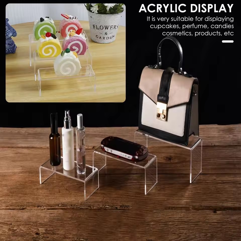 3/6/9/12Pc Clear Acrylic Displ - Display Risers Set recension och pris