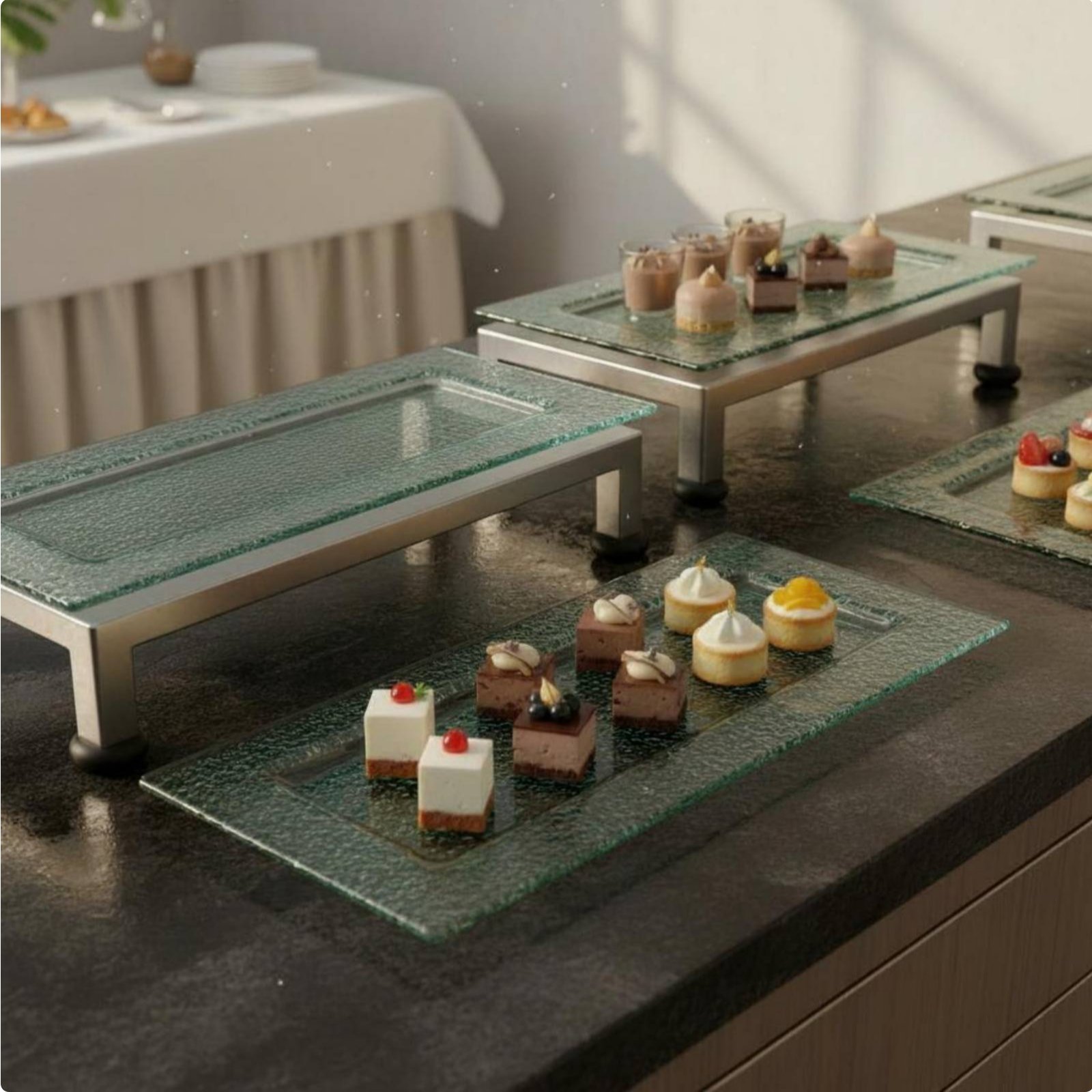 3-Tier Serving Stand Multifunc - Display Risers Set recension och pris