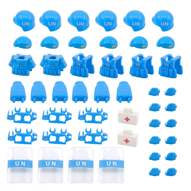 UN peacekeeping Forc Beret Bul - Lego Minifigure Holder recension och pris