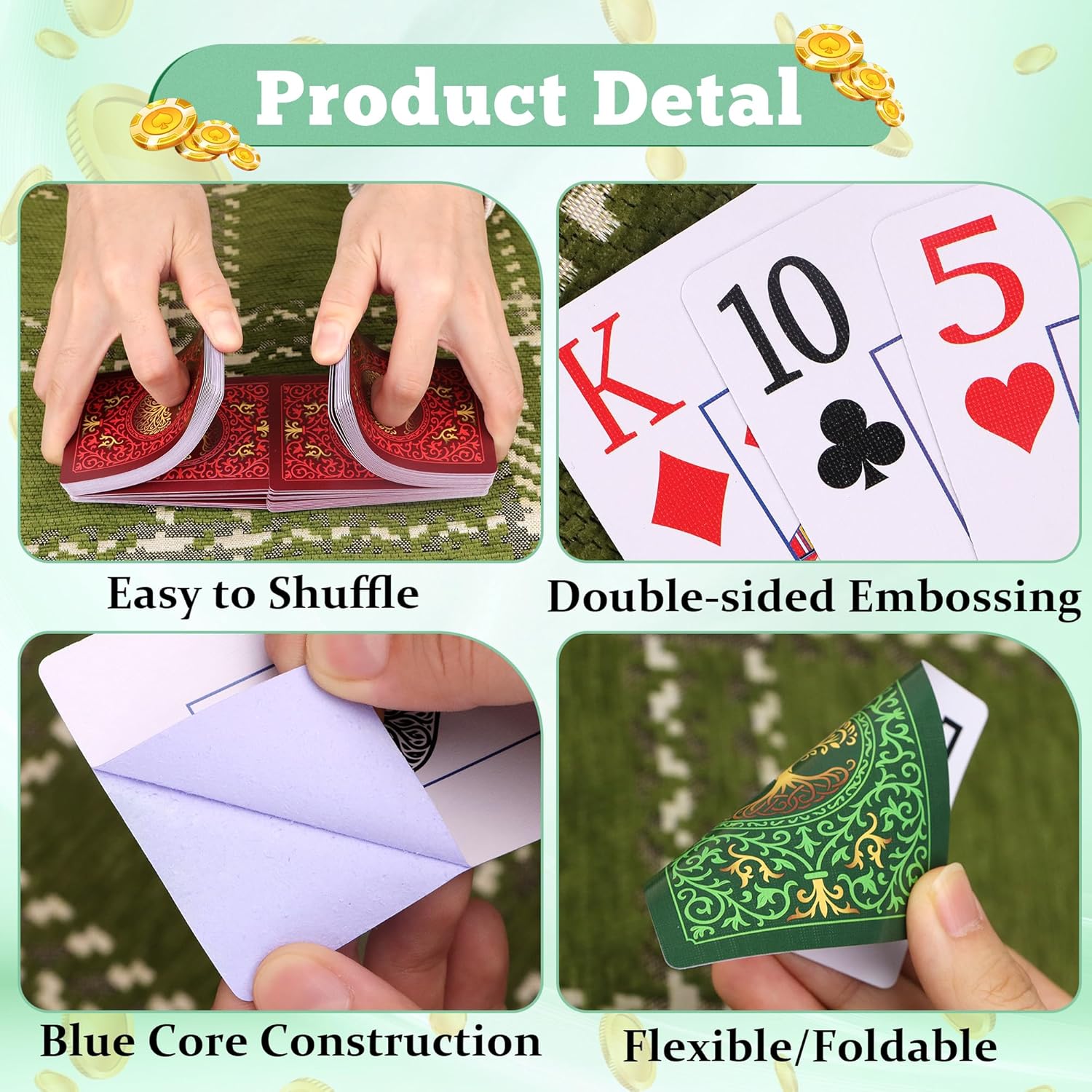 2 Pack Playing Cards | Large P - Graded Card Display recension och pris