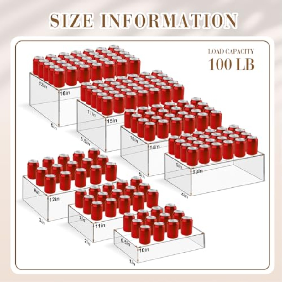 7 Pcs Extra Large Buffet Riser - Display Risers Set recension och pris