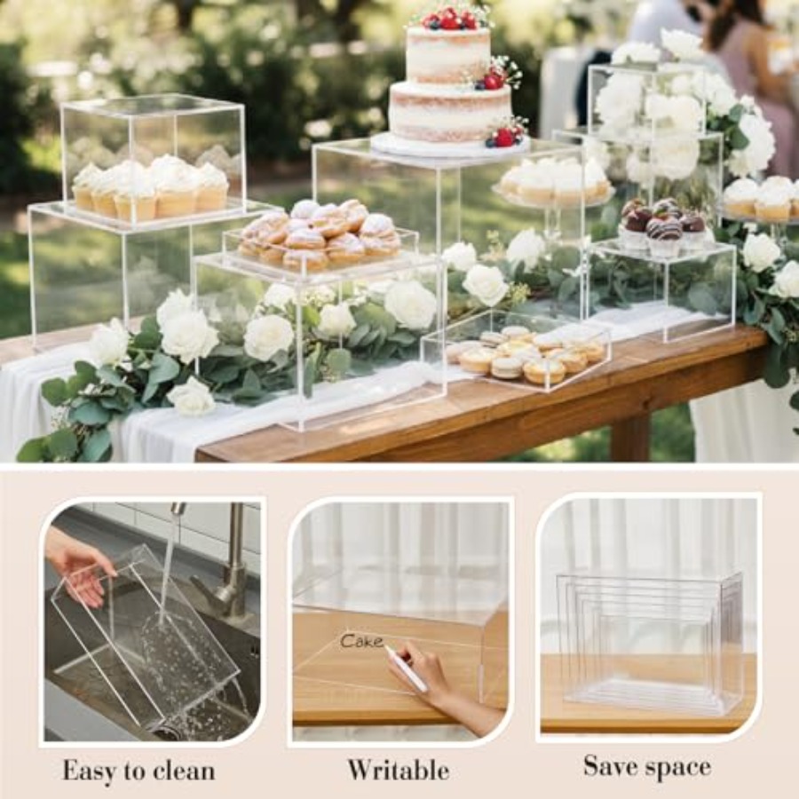 7 Pcs Extra Large Buffet Riser - Display Risers Set recension och pris