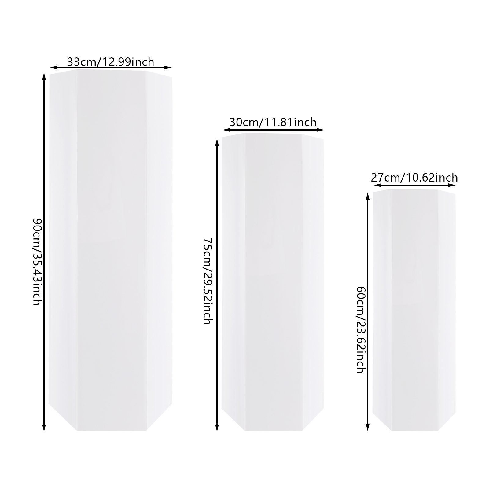 White Acrylic 3PCS Display Ris - Display Risers Set recension och pris