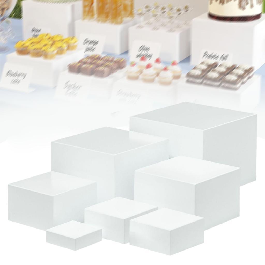 7 Pieces Acrylic Cube Display  - Display Risers Set recension och pris