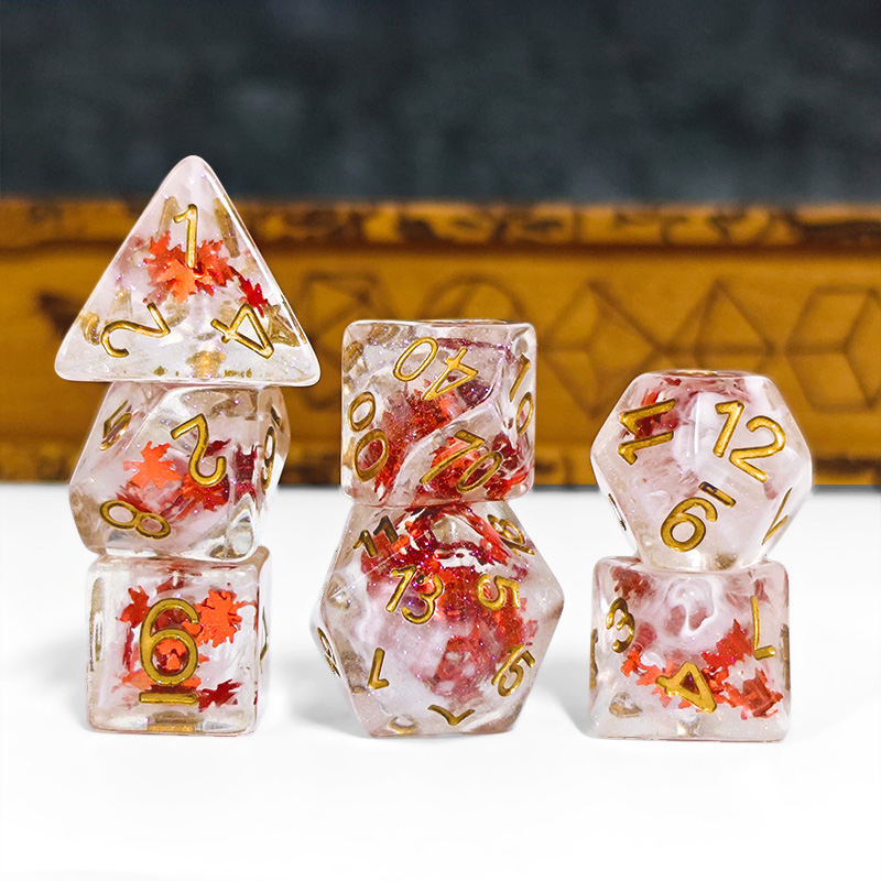 7PCS DND Dices Transparent Res - Graded Card Display recension och pris