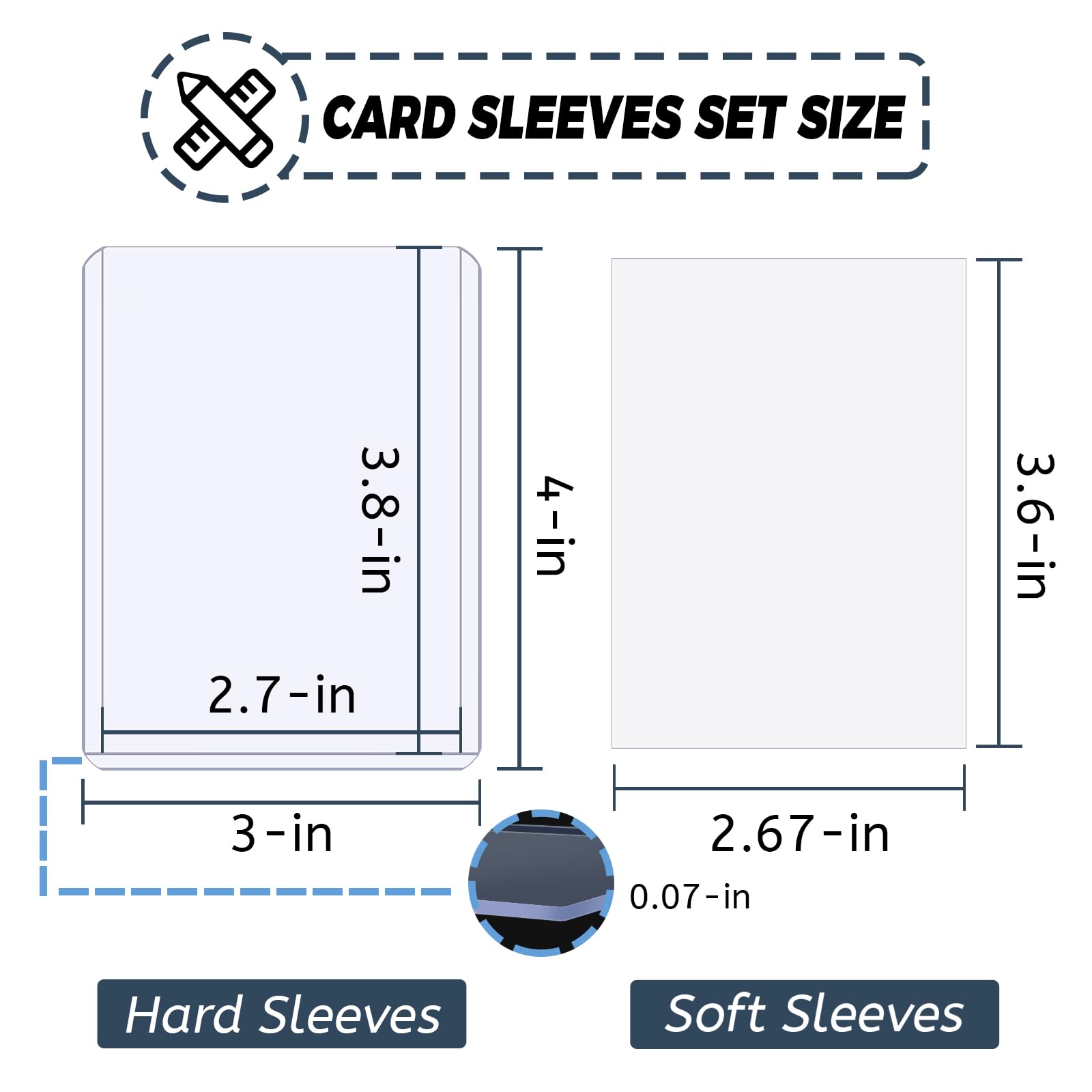 100-600pcs Card Sleeves Hard S - Card Penny Sleeve recension och pris