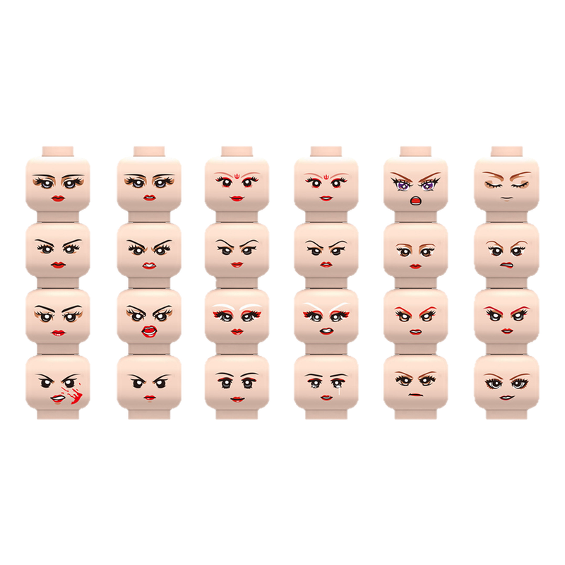 Injured Emotional Face Heads B - Lego Minifigure Holder recension och pris
