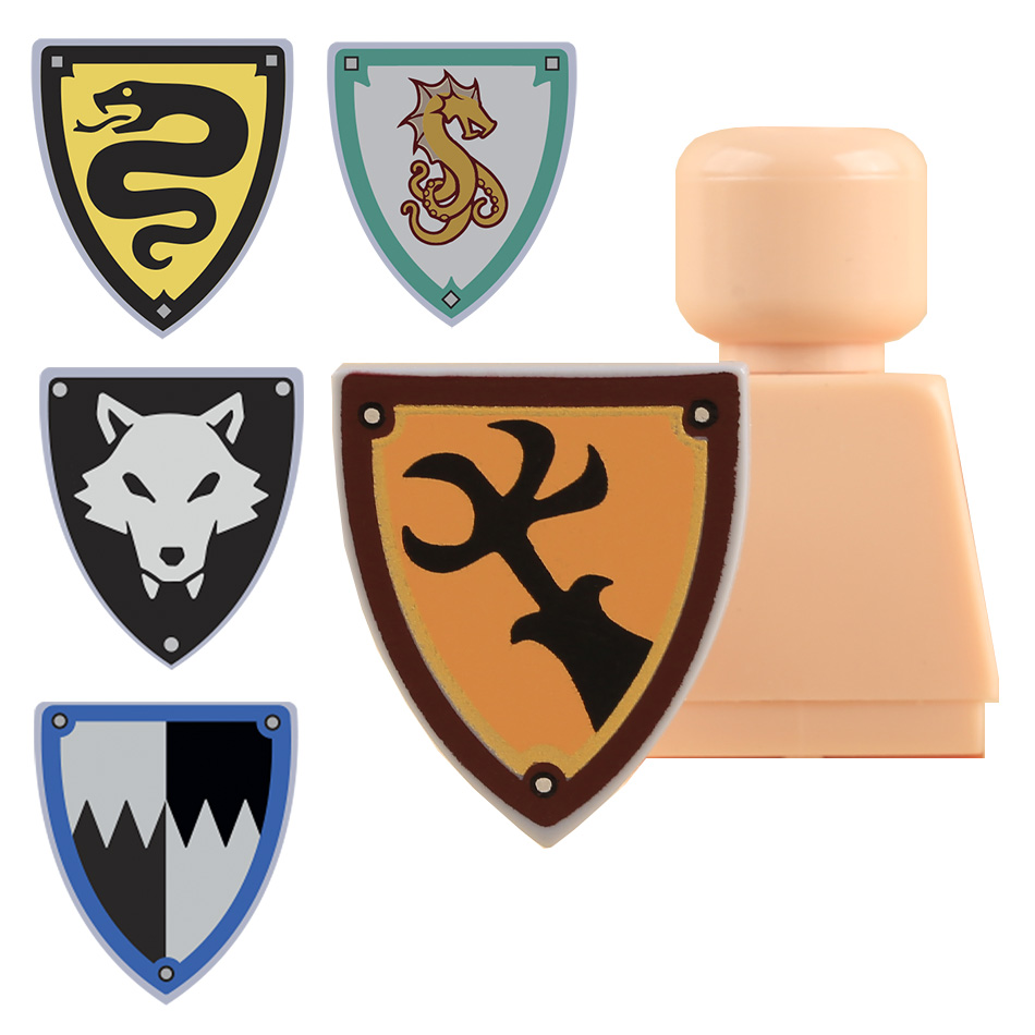 MOC Medieval Knights Black Wol - Lego Minifigure Holder recension och pris